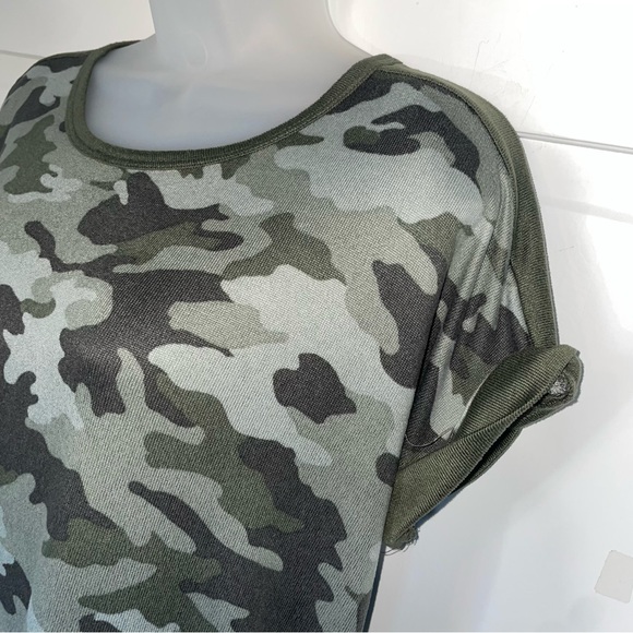 Lucky Brand Green Camo Army PJ Pajama Sets Soft Comfy Pants Tank Tee L - Picture 5 of 15